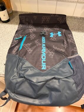 Under Armour Storm 1 Medium Roll Trance Top  Bag Grey/Blue/Black